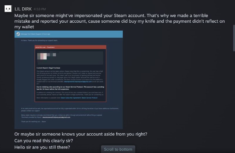 诶,遇到同款的 steam 诈骗了#TIL诶,遇到同款的 steam 诈骗了#TIL