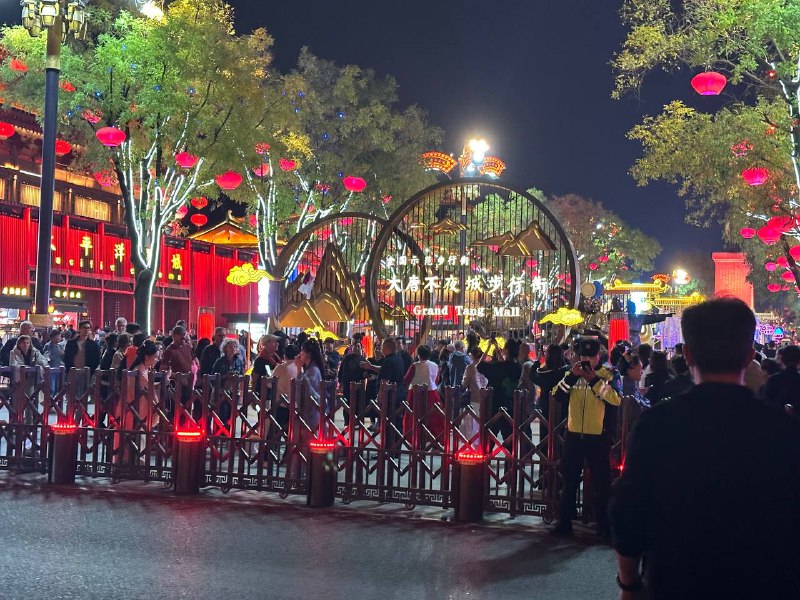 D2 大唐不夜城一个人逛步行街就好像全身打满了 debuff