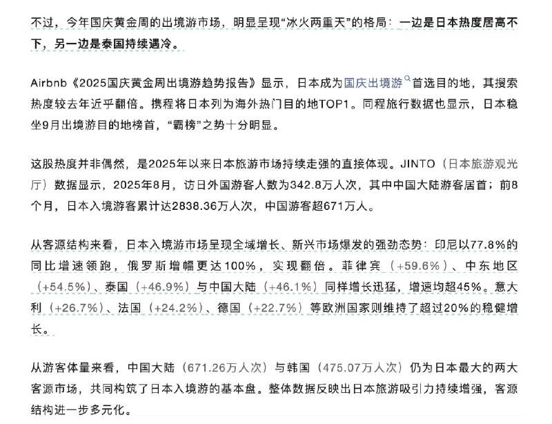 每两个人就有一个在国内游? 好离谱 source1 source2翻译:假期不宜出游 => 在职不宜出游 => 全职非远程工作且年假偏少请假困难的社畜不宜出游PS. 突然发现,我没有在非疫情期间经历过 100 公里以上的节假日迁徙,没有经验,导致了我这次日本飞澳门跟澳门回深圳的时间等长的奇葩时间表